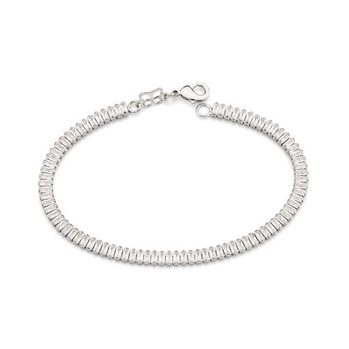 PULSEIRA RIVIERA BANHADA A PLATINA COM ZIRCÔNIAS