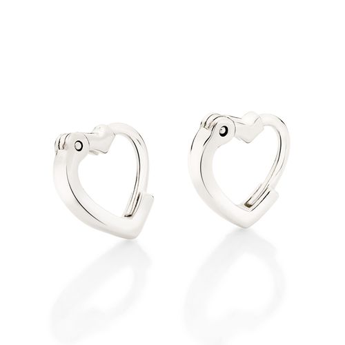 BRINCO ARGOLA DE CARTILAGEM CORAÇÃO BANHADO A PLATINA