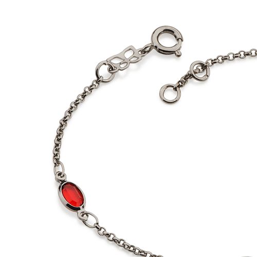 PULSEIRA BANHADA A RHODIUM NEGRO COM CRISTAIS