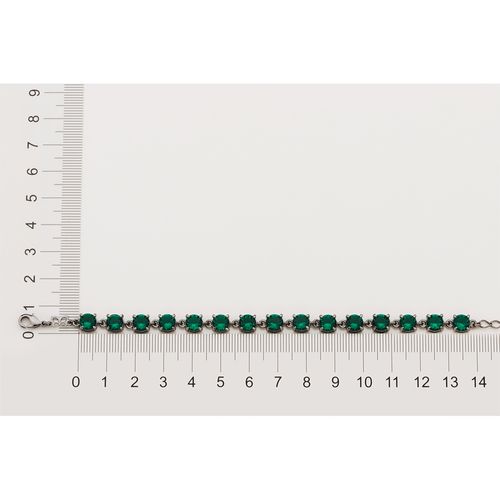 PULSEIRA BANHADA A RHODIUM NEGRO COM CRISTAIS REDONDOS