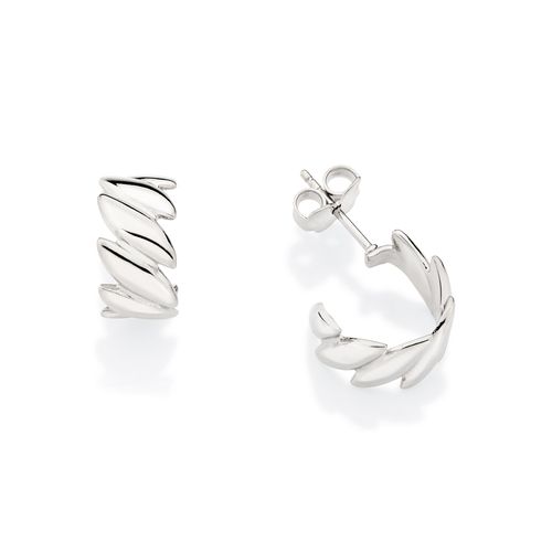 BRINCO ARGOLA NAVETES BANHADO A PLATINA