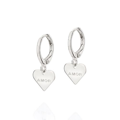 BRINCO ARGOLA CORAÇÃO BANHADO A PLATINA