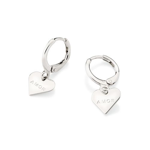 BRINCO ARGOLA CORAÇÃO BANHADO A PLATINA