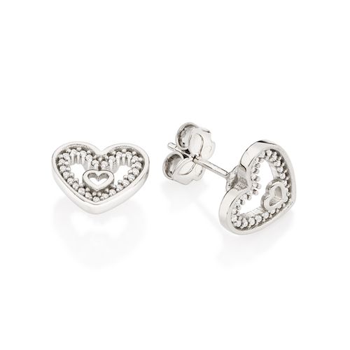 BRINCO CORAÇÃO BANHADO A PLATINA COM ZIRCÔNIAS