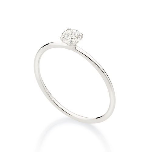 ANEL SOLITÁRIO BANHADO A PLATINA