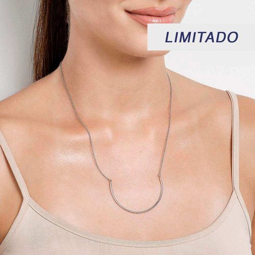 GARGANTILHA MODERNA BANHADA A PLATINA