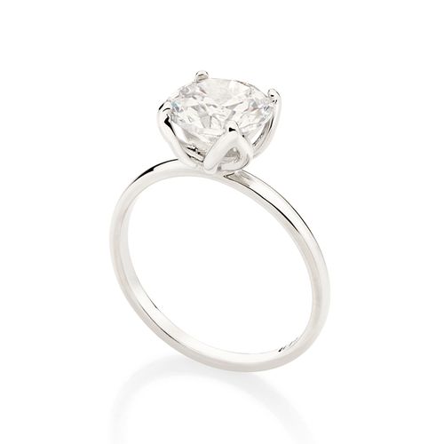 ANEL SOLITÁRIO FLOR TULIPA BANHADO A PLATINA