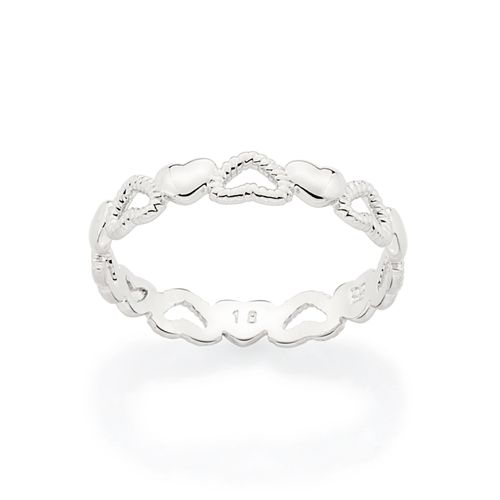 ANEL SKINNY CORAÇÕES BANHADO A PLATINA