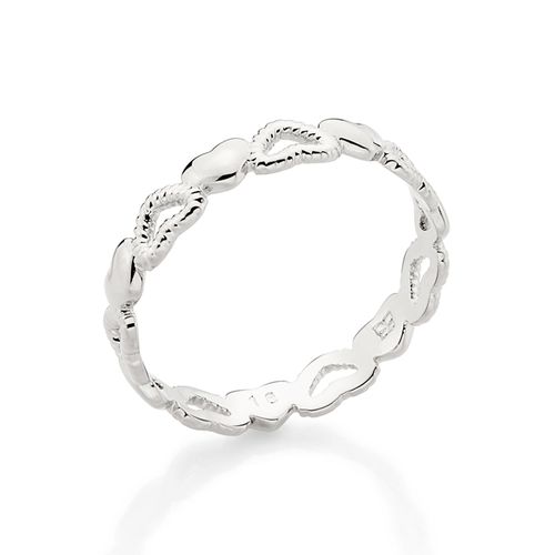 ANEL SKINNY CORAÇÕES BANHADO A PLATINA