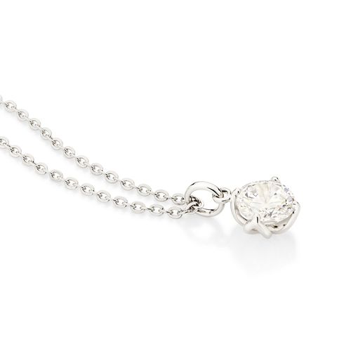 PINGENTE SOLITÁRIO FLOR TULIPA BANHADO A PLATINA