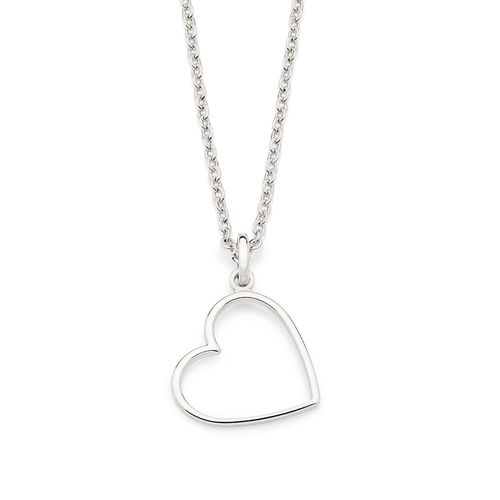 PINGENTE CORAÇÃO BANHADO A PLATINA