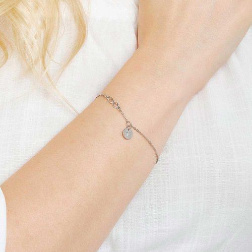 PULSEIRA INFINITO E LETRA BANHADA A PLATINA-LETRA T