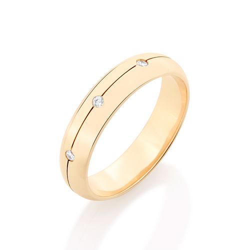 ALIANÇA BANHADA A OURO 18K COM ZIRCÔNIAS