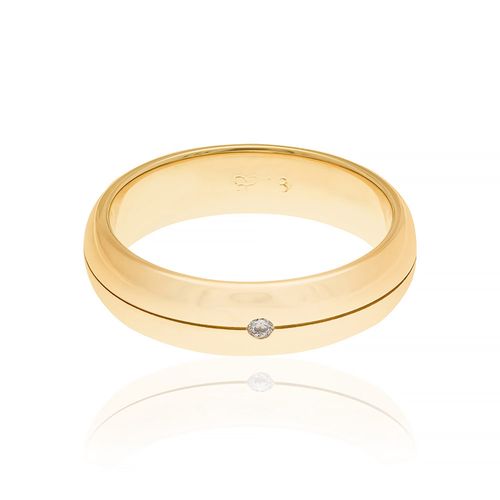 ALIANÇA BANHADA A OURO 18K COM ZIRCÔNIA