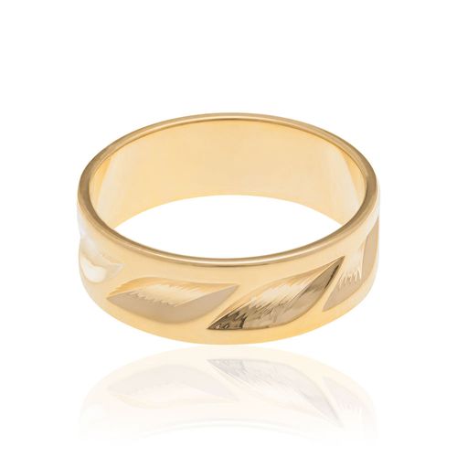 ALIANÇA BANHADA A OURO 18K