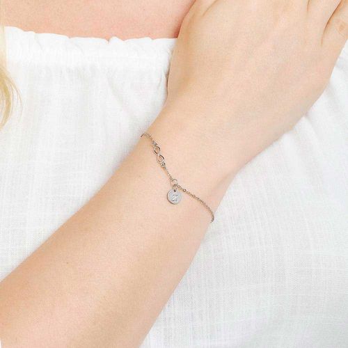 PULSEIRA INFINITO E LETRA BANHADA A PLATINA-LETRA Z