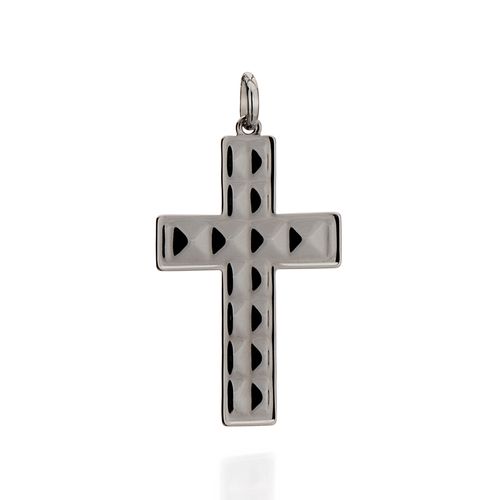 PINGENTE CRUZ BANHADO A RHODIUM NEGRO
