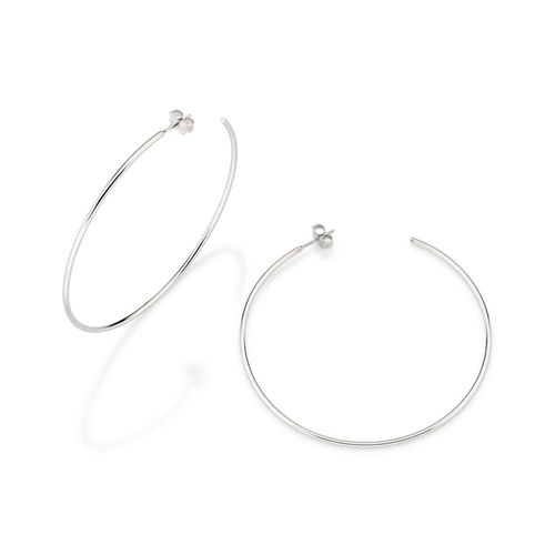 BRINCO MEIA ARGOLA BANHADO A PLATINA