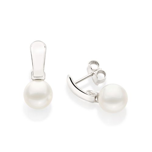 BRINCO BANHADO A PLATINA COM PÉROLAS