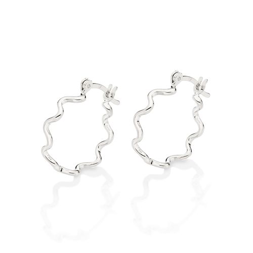 BRINCO ARGOLA ONDAS BANHADO A PLATINA