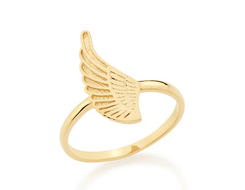 ANEL BANHADO A OURO 18K ASA