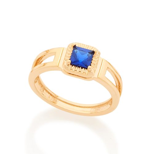 ANEL INFANTIL BANHADO A OURO 18K COM ZIRCÔNIA