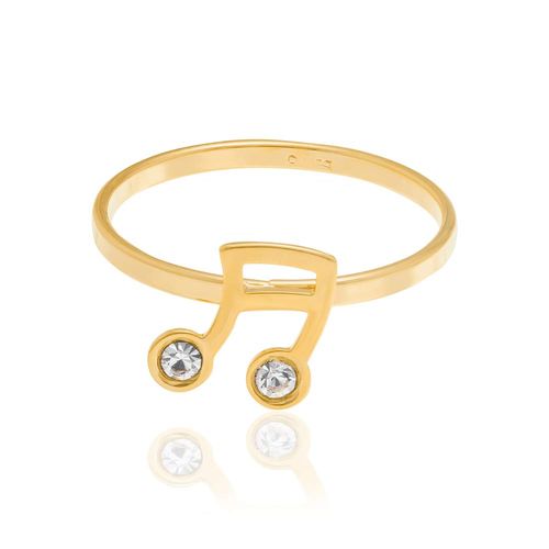 ANEL SKINNY RING BANHADO A OURO 18K COM CRISTAIS