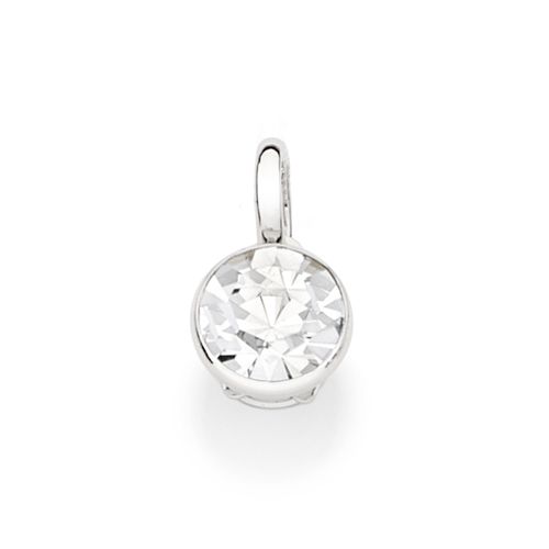 PINGENTE SOLITÁRIO BANHADO A PLATINA