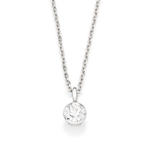 PINGENTE SOLITÁRIO BANHADO A PLATINA