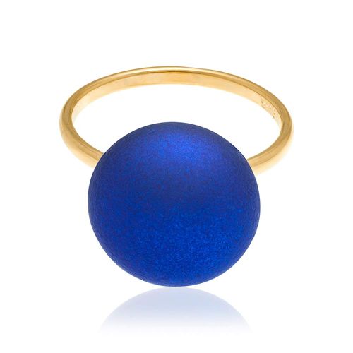 ANEL BANHADO A OURO 18K COM PÉROLA SINTÉTICA