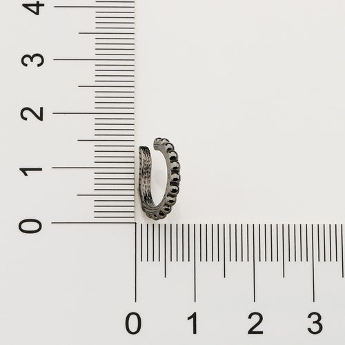 PIERCING DE PRESSÃO BANHADO A RHODIUM NEGRO