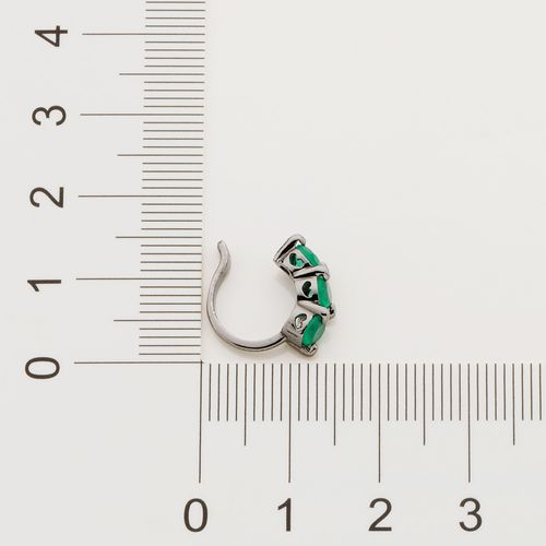 BRINCO PIERCING DE PRESSÃO BANHADO A RHODIUM NEGRO COM CRISTAIS