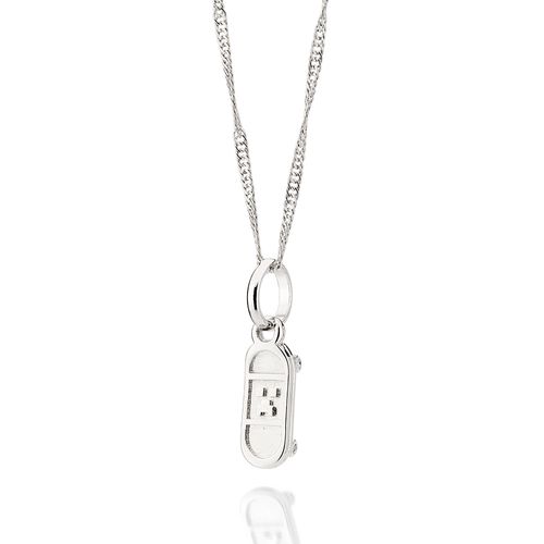 PINGENTE SKATE BANHADO A PLATINA