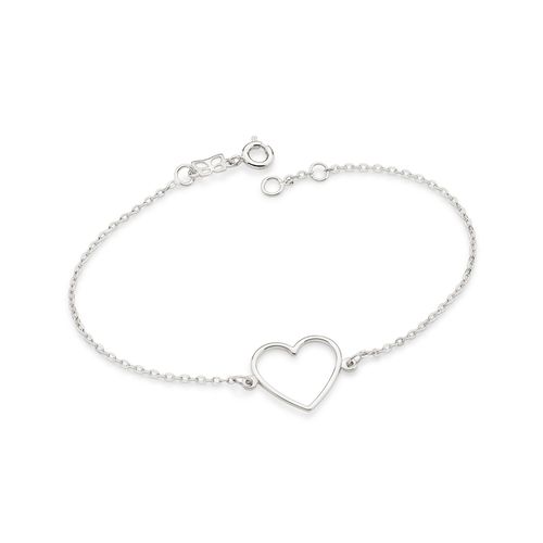 PULSEIRA COM CORAÇÃO BANHADA A PLATINA