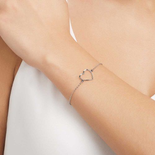 PULSEIRA COM CORAÇÃO BANHADA A PLATINA