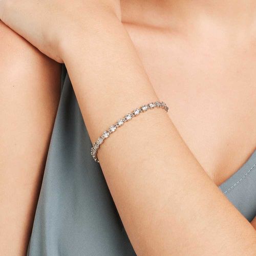 PULSEIRA BANHADA A PLATINA COM ZIRCÔNIAS