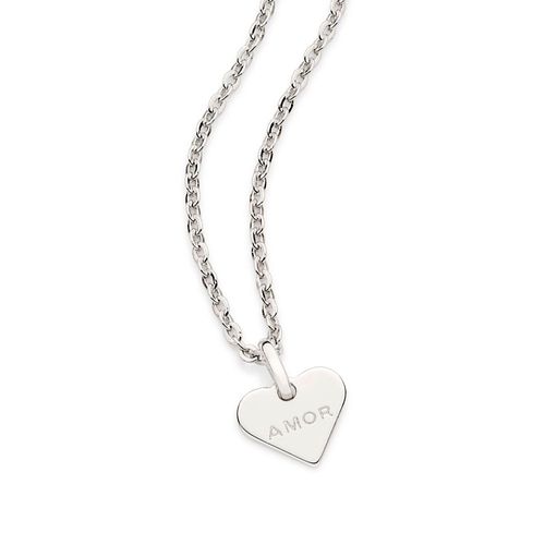 PINGENTE CORAÇÃO BANHADO A PLATINA