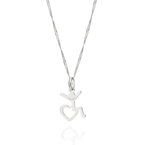 PINGENTE AMOR ESPECIAL BANHADO A PLATINA