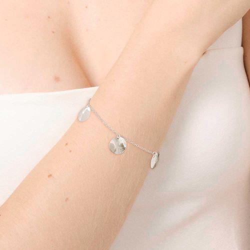 PULSEIRA COM MEDALHAS BANHADA A PLATINA