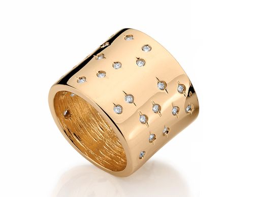 ANEL BANHADO A OURO 18K COM ZIRCÔNIAS