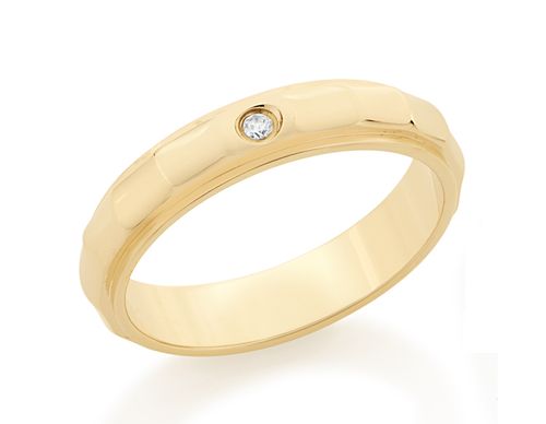ALIANÇA BANHADA A OURO 18K COM ZIRCÔNIA