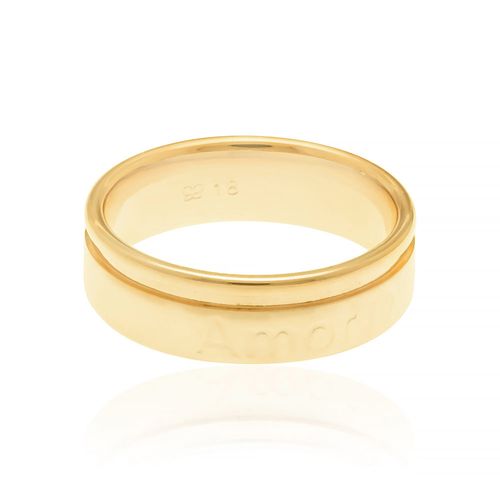 ALIANÇA BANHADA A OURO 18K