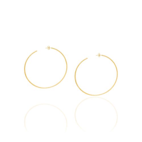 BRINCO BANHADO A OURO 18K FORMATO ARGOLA