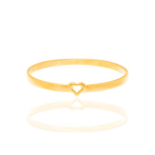 ANEL SKINNY RING DE CORAÇÃO BANHADO OURO 18K