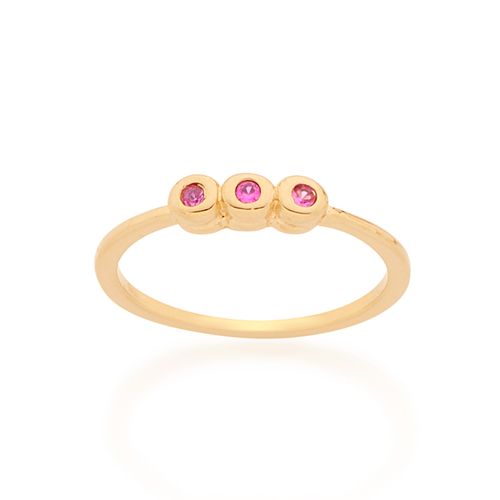 ANEL INFANTIL BANHADO A OURO 18K COM ZIRCÔNIAS