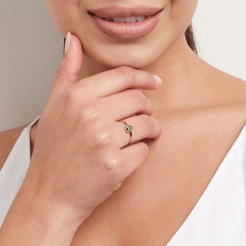 ANEL SOLITÁRIO BANHADO A OURO 18K