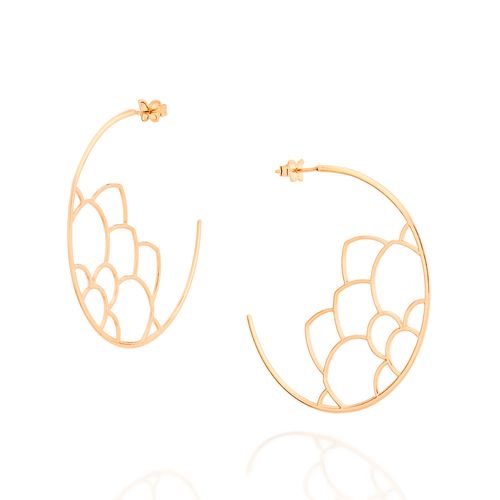 BRINCO BANHADO A OURO 18K MEIA ARGOLA