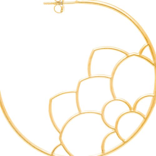 BRINCO BANHADO A OURO 18K MEIA ARGOLA