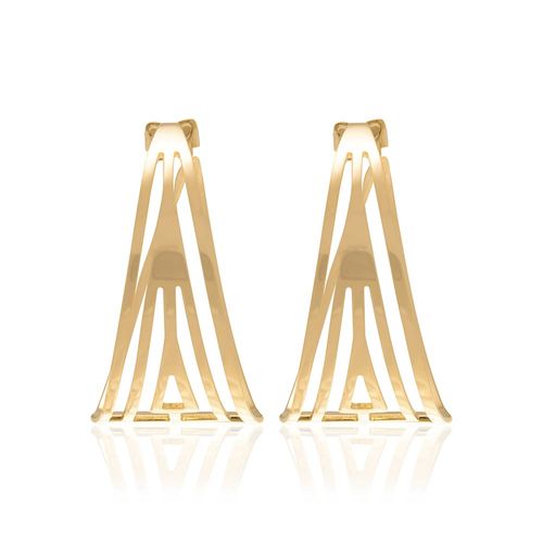 BRINCO BANHADO A OURO 18K MEIA ARGOLA