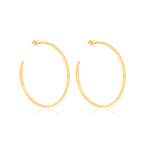 BRINCO BANHADO A OURO 18K FORMATO MEIA ARGOLA